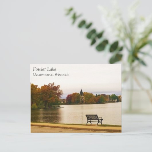 Fowler Lake im Herbst, WI Postkarte (Stehend Vorderseite)