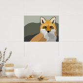 Fox 2 Tierdesign Poster (Küche)
