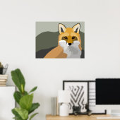 Fox 2 Tierdesign Poster (Heimbüro)