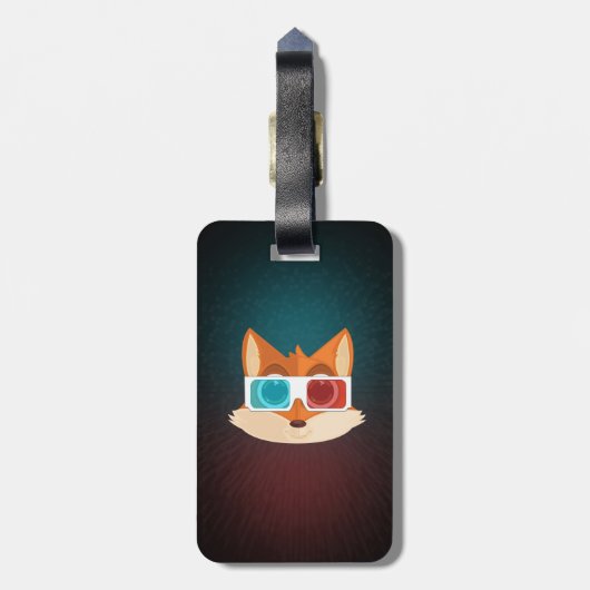 Fox - 3D Gepäckanhänger (Rückseite vertikal)