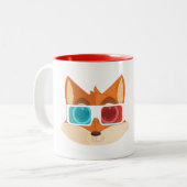 Fox - 3D Zweifarbige Tasse (Vorderseite Links)