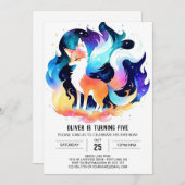 Fox Adventures in Nature Geburtstag Einladung (Vorne/Hinten)