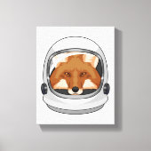 Fox als Astronaut mit Helm Leinwanddruck (Vorderseite)