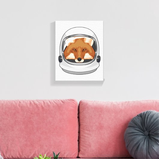 Fox als Astronaut mit Helm Leinwanddruck (Insitu (Wohnzimmer))