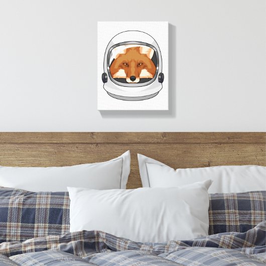 Fox als Astronaut mit Helm Leinwanddruck (Insitu (Schlafzimmer))