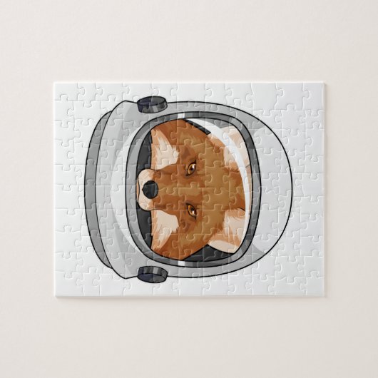 Fox als Astronaut mit Helm Puzzle (Horizontal)