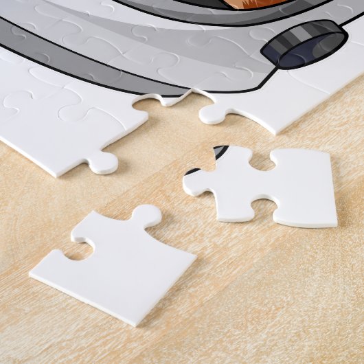 Fox als Astronaut mit Helm Puzzle (Seite)