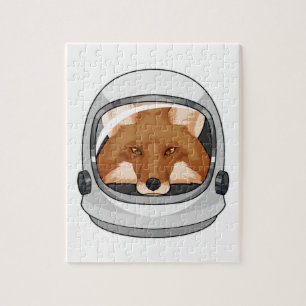 Fox als Astronaut mit Helm Puzzle