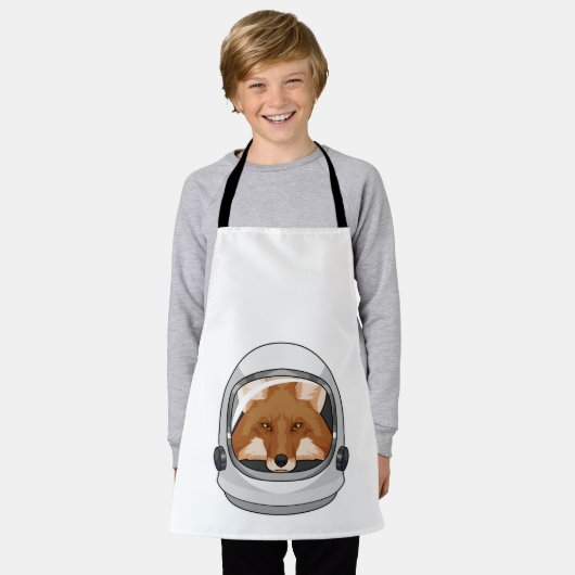 Fox als Astronaut mit Helm Schürze (Getragen)
