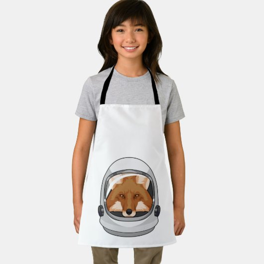 Fox als Astronaut mit Helm Schürze (Insitu)