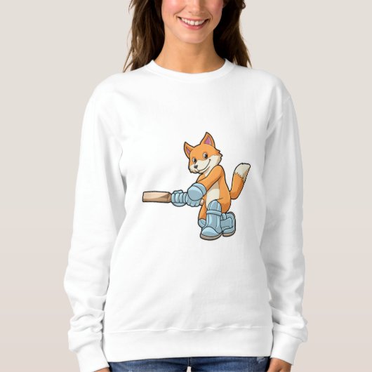 Fox als Batsman mit Cricket Flex Sweatshirt (Vorderseite)