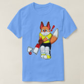 Fox als Batsman mit Cricket Flex T-Shirt (Design vorne)