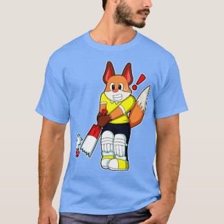 Fox als Batsman mit Cricket Flex T-Shirt