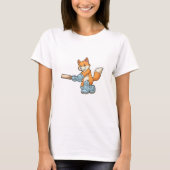 Fox als Batsman mit Cricket Flex T-Shirt (Vorderseite)