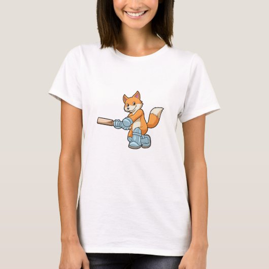 Fox als Batsman mit Cricket Flex T-Shirt (Vorderseite)