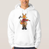 Fox als Bauer mit Rake & Hat Hoodie (Vorderseite)
