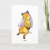 Fox als Bride mit Veil Karte (Rückseite)