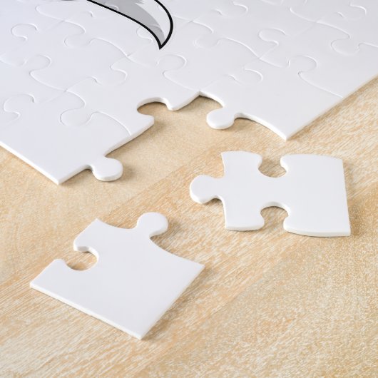 Fox als Bride mit Veil Puzzle (Seite)