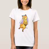 Fox als Bride mit Veil T-Shirt (Vorderseite)