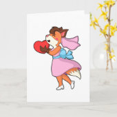 Fox als Brille mit Dress & Herz Karte (Gelbe Blume)