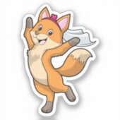 Fox als Brille mit Schleier & Herz Aufkleber (Vorderseite)