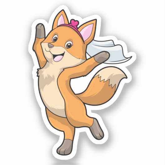 Fox als Brille mit Schleier & Herz Aufkleber (Vorderseite)