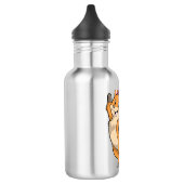 Fox als Brille mit Schleier & Herz Edelstahlflasche (Links)