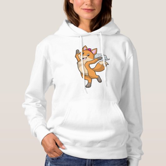 Fox als Brille mit Schleier & Herz Hoodie (Vorderseite)