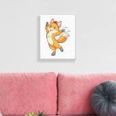 Fox als Brille mit Schleier & Herz Leinwanddruck (Insitu (Wohnzimmer))