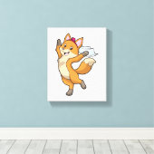 Fox als Brille mit Schleier & Herz Leinwanddruck (Insitu (Holzboden))