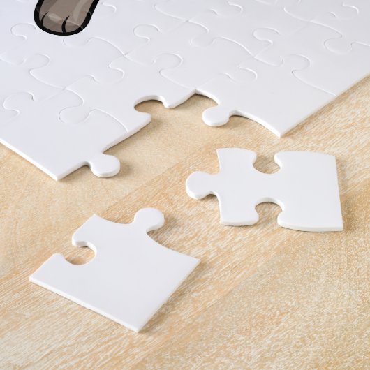 Fox als Brille mit Schleier & Herz Puzzle (Seite)