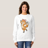 Fox als Brille mit Schleier & Herz Sweatshirt (Vorne ganz)