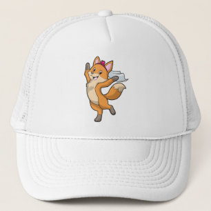Fox als Brille mit Schleier & Herz Truckerkappe
