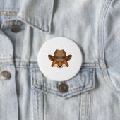 Fox als Cowboy mit Hut Button (Beispiel)