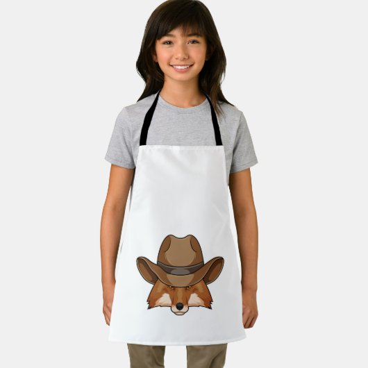 Fox als Cowboy mit Hut Schürze (Insitu)