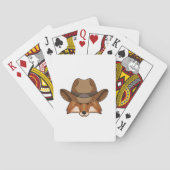 Fox als Cowboy mit Hut Spielkarten (Rückseite)