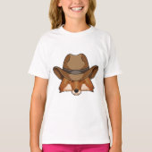 Fox als Cowboy mit Hut T-Shirt (Vorderseite)