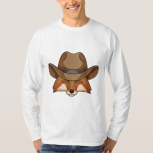 Fox als Cowboy mit Hut T-Shirt