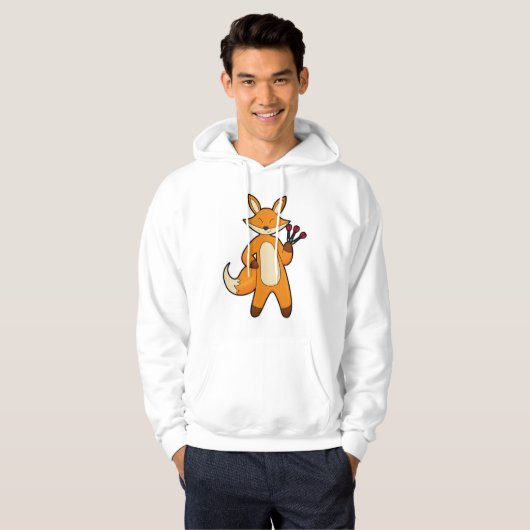 Fox als Dart-Player mit Darts Hoodie (Vorne ganz)