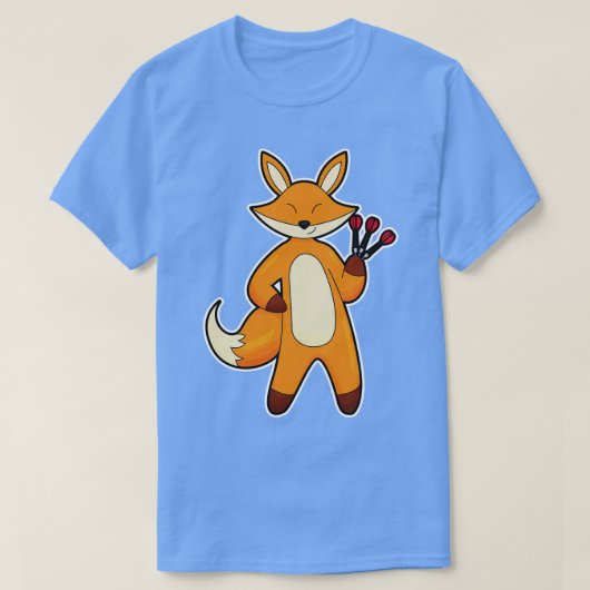 Fox als Dart-Player mit Darts T-Shirt (Design vorne)