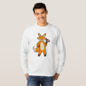 Fox als Dart-Player mit Darts T-Shirt (Vorne ganz)