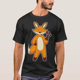 Fox als Dart-Player mit Darts T-Shirt