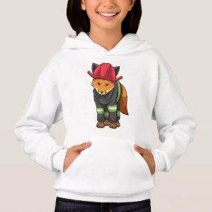 Fox als Feuerwehrmann mit Helm Hoodie