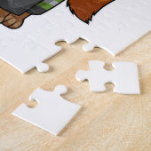 Fox als Feuerwehrmann mit Helm Puzzle (Seite)