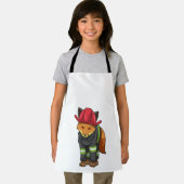 Fox als Feuerwehrmann mit Helm Schürze (Insitu)