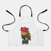 Fox als Feuerwehrmann mit Helm Schürze (Vorderseite)