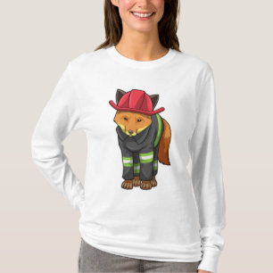 Fox als Feuerwehrmann mit Helm T-Shirt
