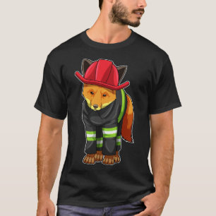 Fox als Feuerwehrmann mit Helm T-Shirt