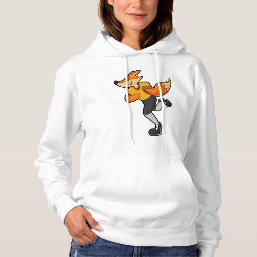 Fox als Football-Spieler mit Fußball Hoodie (Vorderseite)