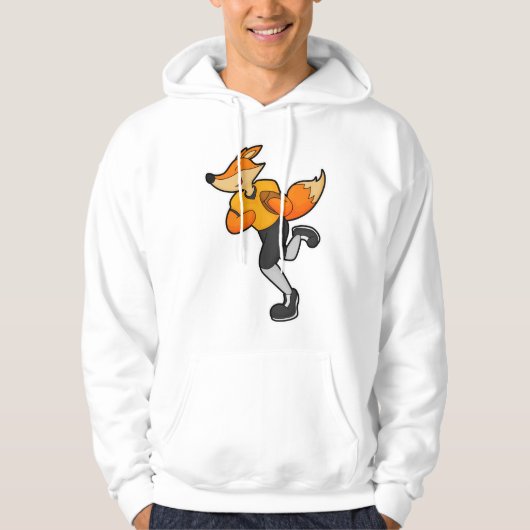 Fox als Football-Spieler mit Fußball Hoodie (Vorderseite)